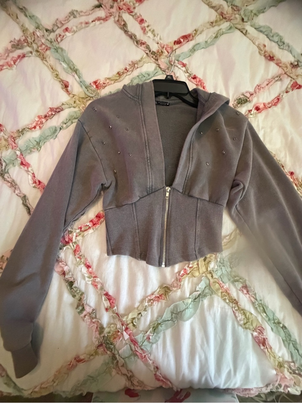 Zara textured knit garment in pale gray - Picture 2 of 6